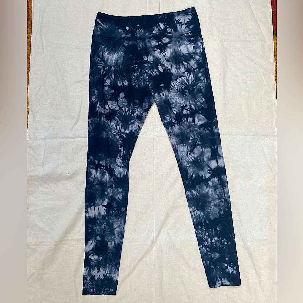 100% Cotton Leggings-Black Tye Dye sz L-XL